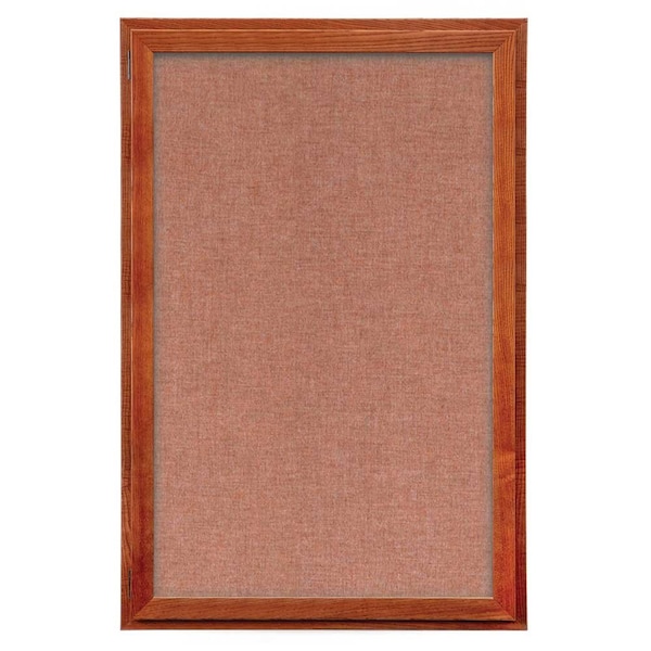 Indoor Enclosed Combo Board, 72"x36", Satin Frame/Green & Amethyst